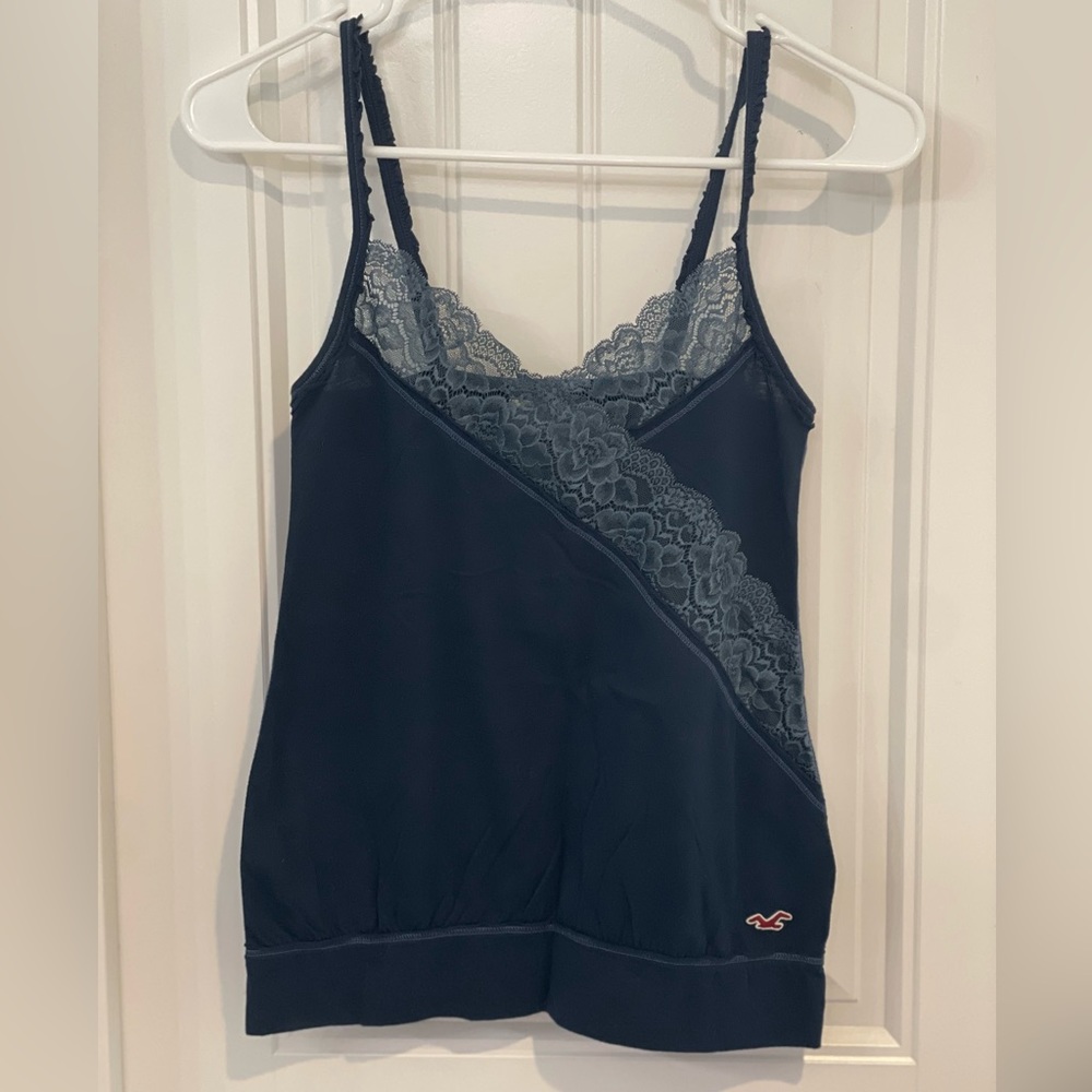 HOLLISTER NWT lace Navy Tank size XS